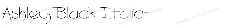 Ashley Black Italic字体转换